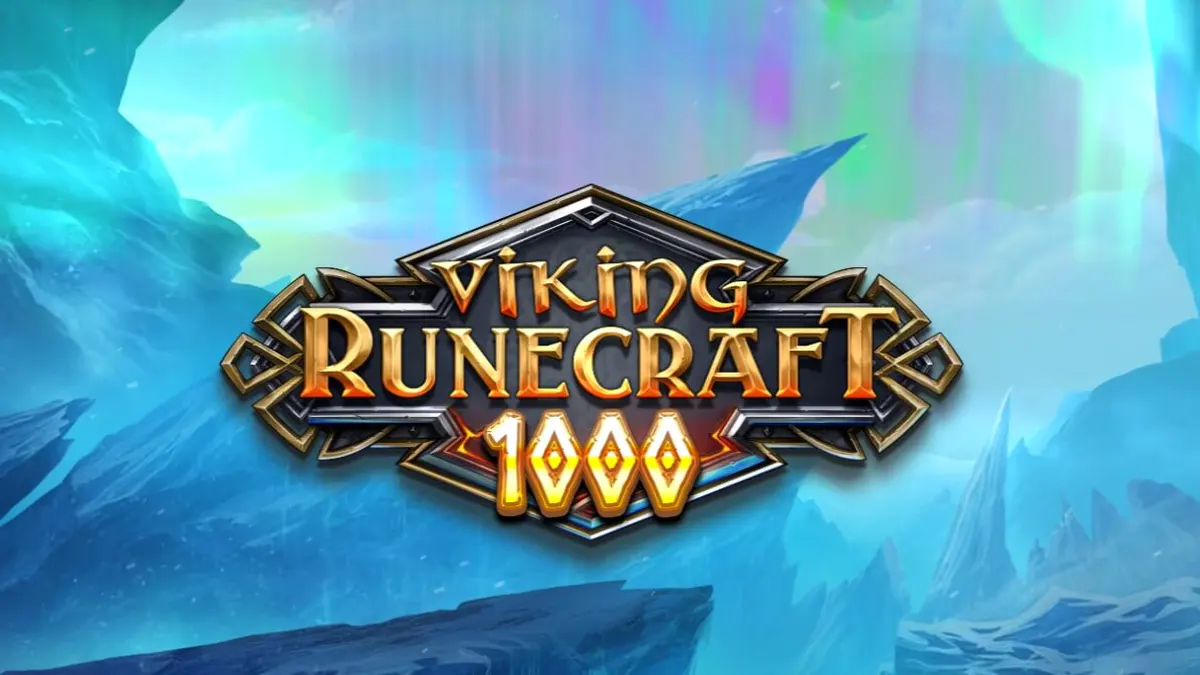 Interface de jogo do slot Viking Runecraft 1000 com símbolos nórdicos
